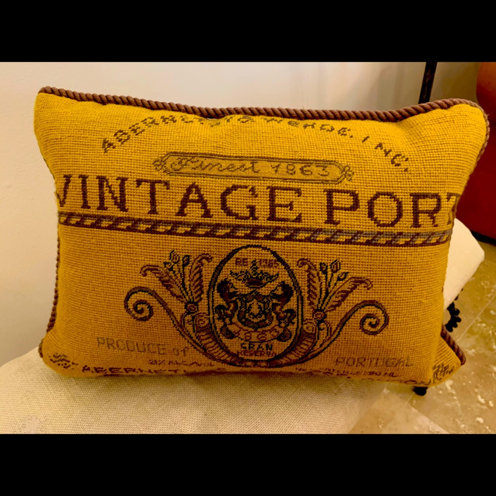 Abernethy & Wende needlepoint pillow